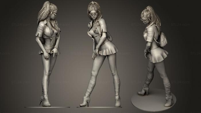 Статуэтки девушки (Горячая Сексуальная Девушка 2, STKGL_0288) 3D модель для ЧПУ станка
